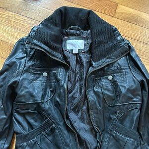 Faux leather jacket